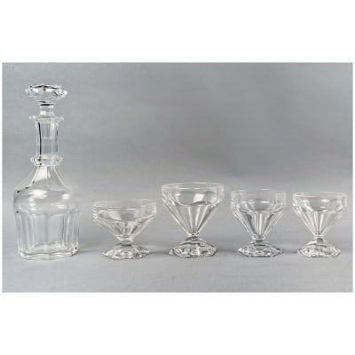 Val Saint Lambert – Service Art Deco Nungesser Cristal Blanc – 41 pièces (40 verres – 1 carafe)
