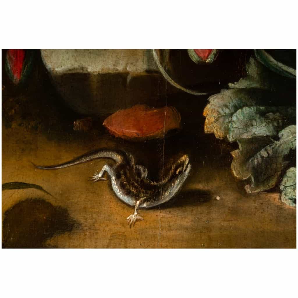 Nature Morte aux fleurs et animaux. XIX ème Siècle. Dans Le Goût De Van Schrieck. 6