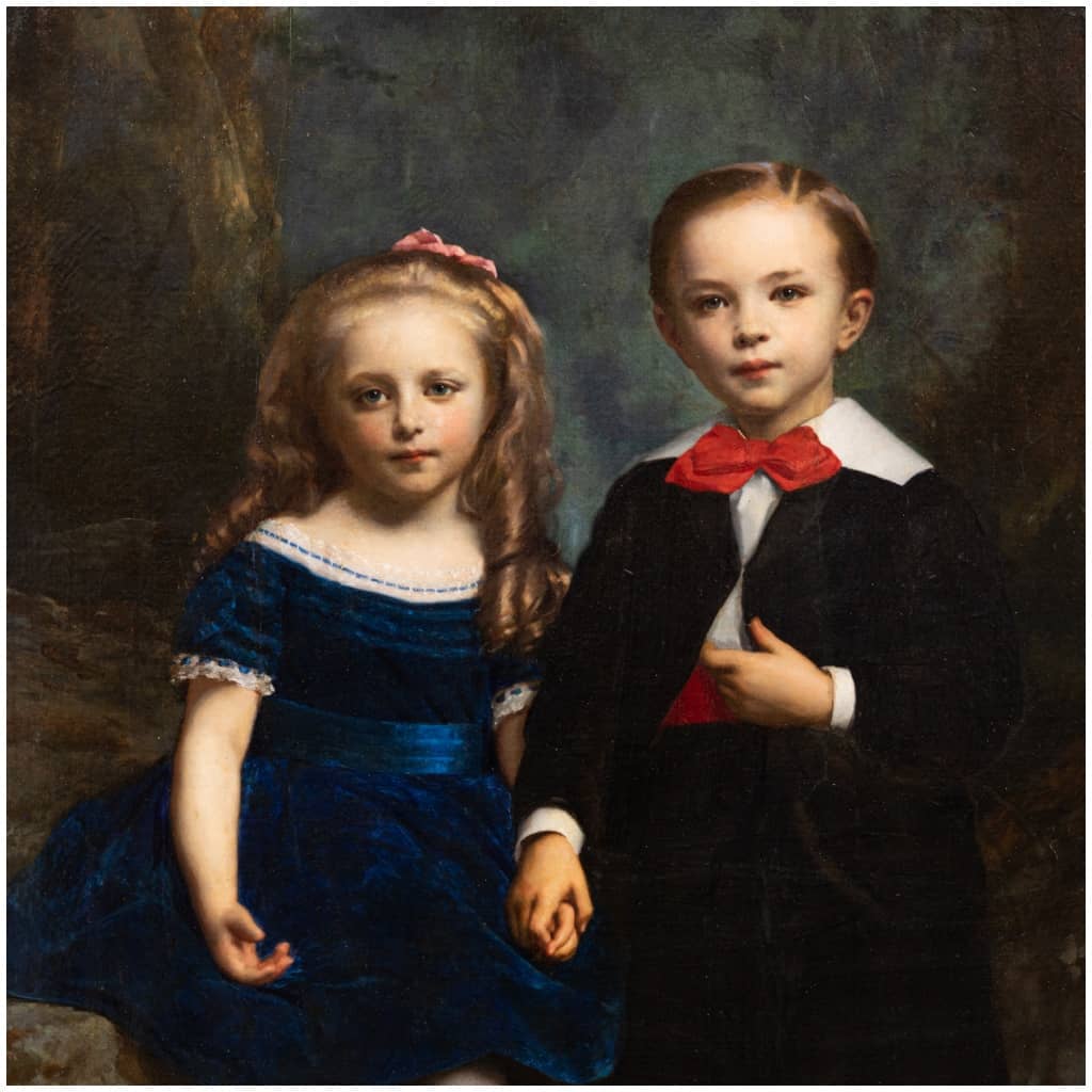 Adolphe Etienne Piot (1825-1910), Les enfants, huile sur toile, 1871 4