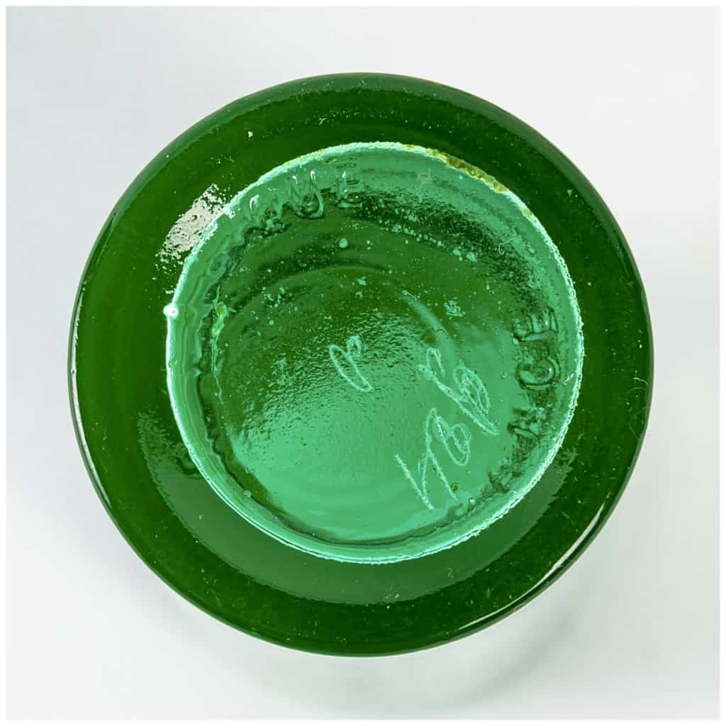 1929 René Lalique – Paire De Flacons Sans Adieu Verre Vert Emeraude Pour Worth 6