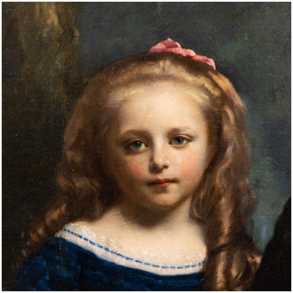 Adolphe Etienne Piot (1825-1910), Les enfants, huile sur toile, 1871 6