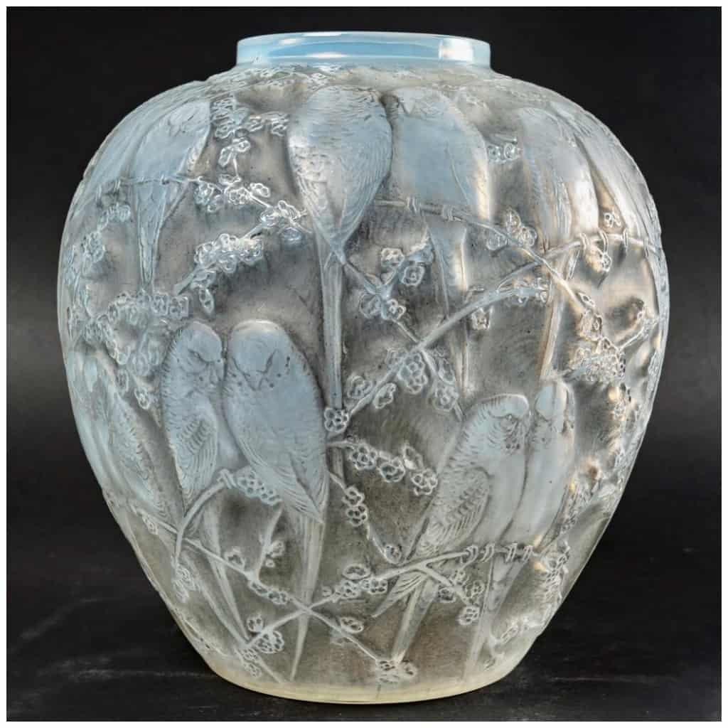 René Lalique : Vase Perruches Opalescent 5