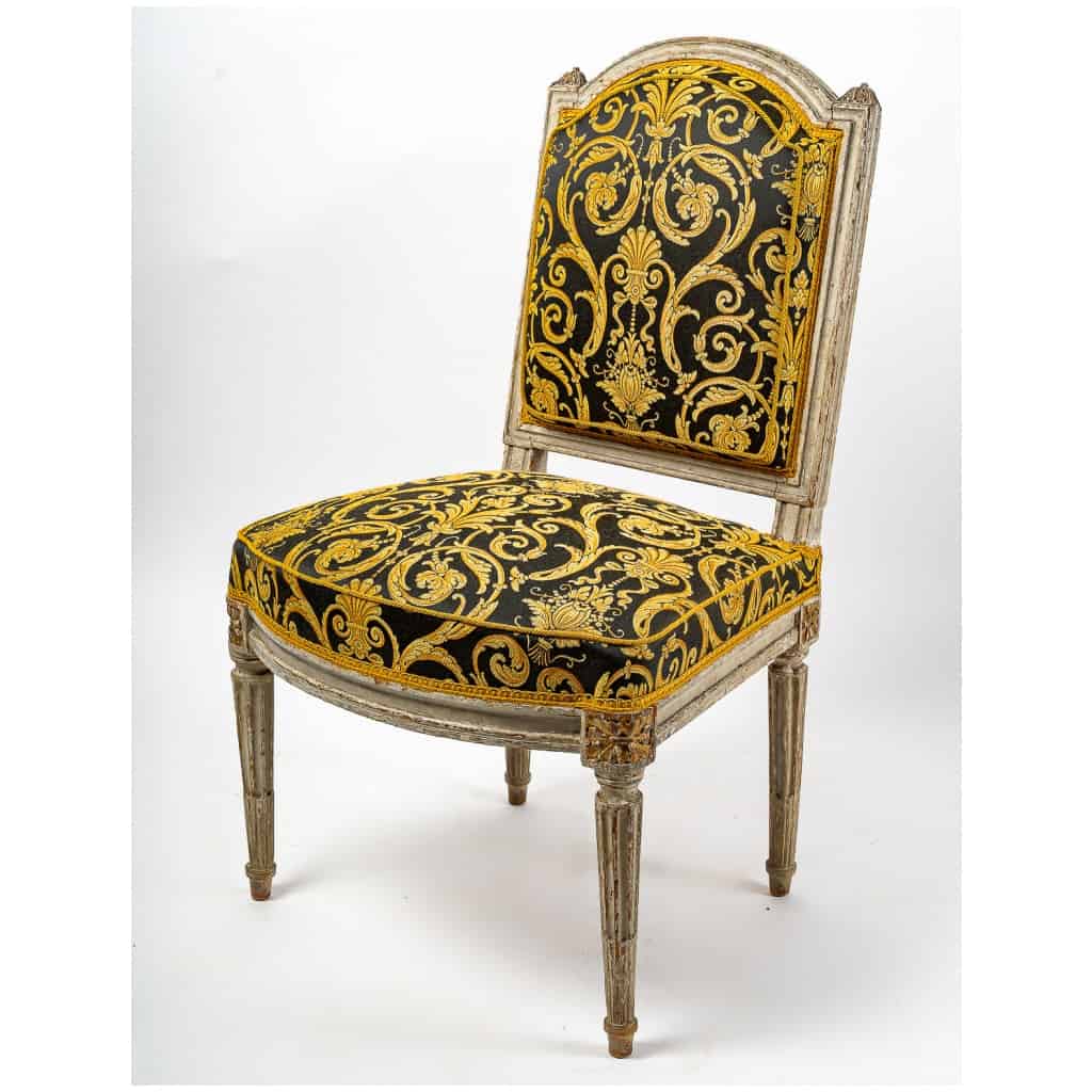 Jean-Baptiste Boulard (attribué) Livrées pour le General Pascal Paoli quatre chaises d’époque Louis XVI 7