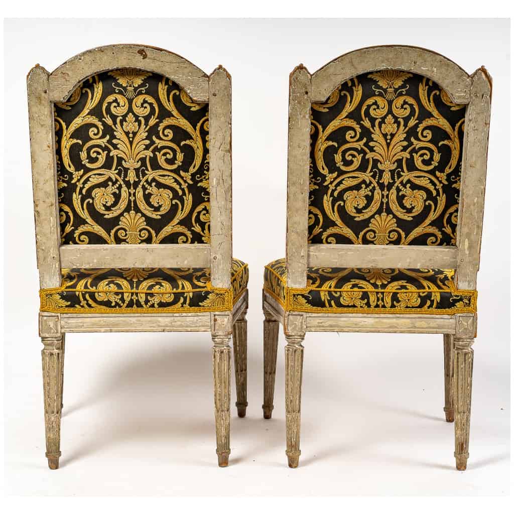 Jean-Baptiste Boulard (attribué) Livrées pour le General Pascal Paoli quatre chaises d’époque Louis XVI 13