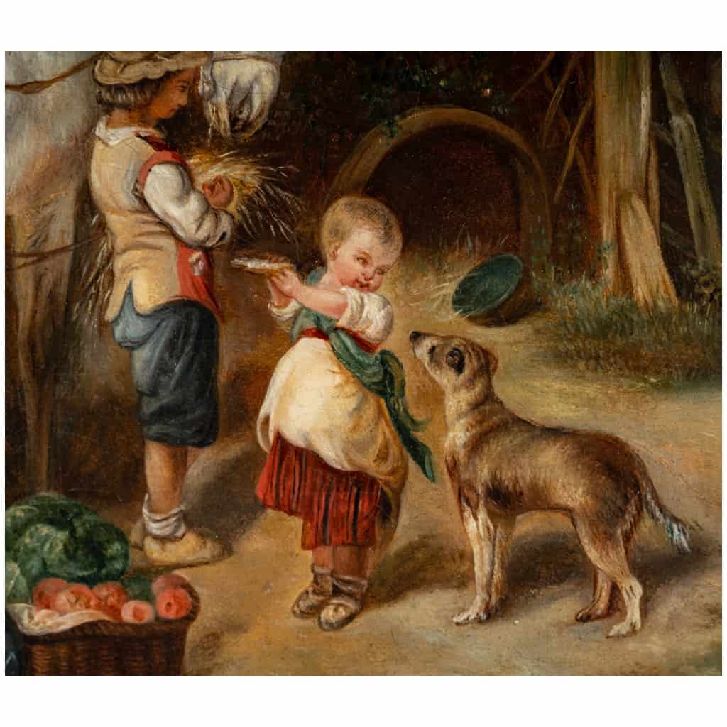 Eugène Le Poittevin (1806-1870) La Halte du Cavalier et du Cheval huile sur toile vers 1850 7