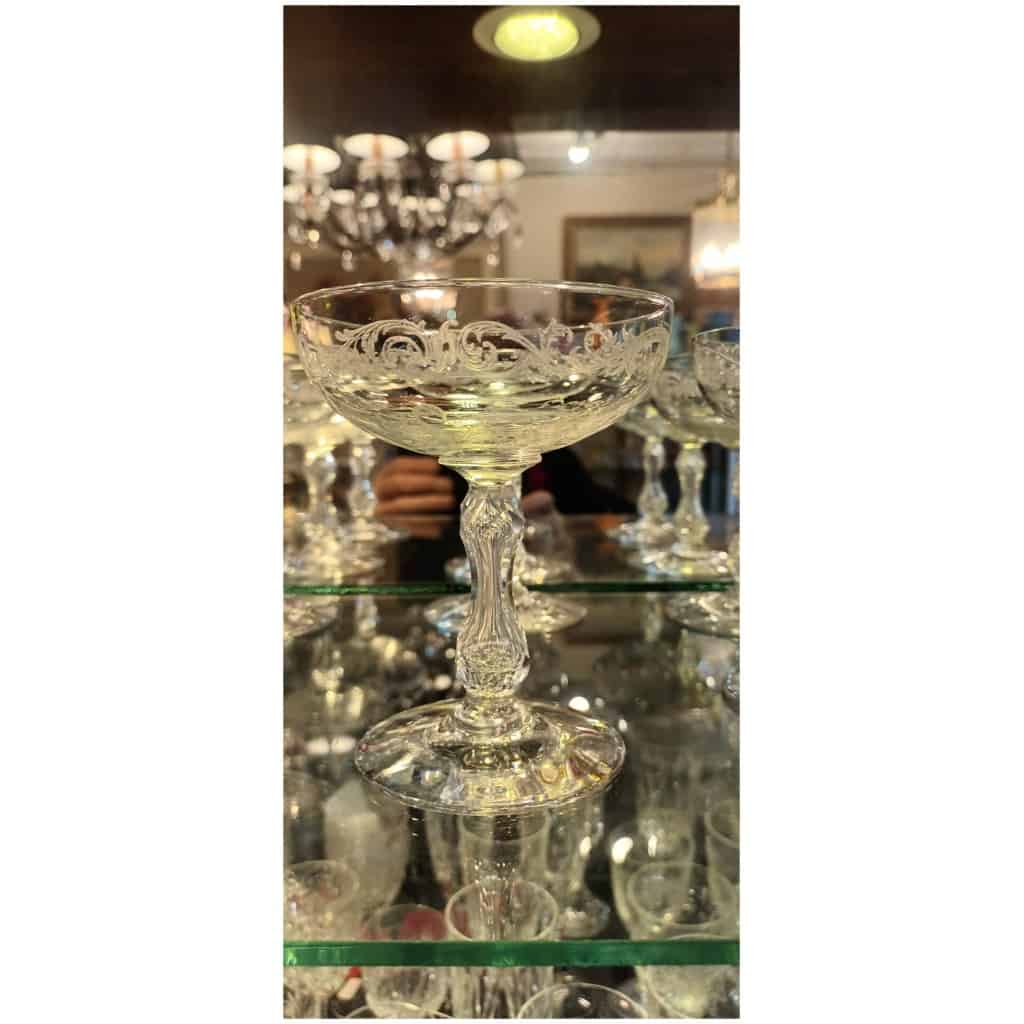 Coupes à champagne en cristal Saint Louis modèle Micado – VENDUES 4