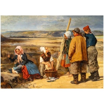 Louis Léon Nicolas Verreaux (1830-1878). Back From Fishing.