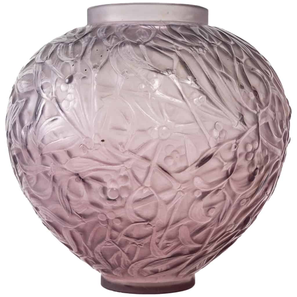 R.Lalique : Vase « Gui » Améthyste 3