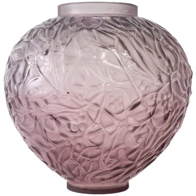 R.Lalique : Vase « Gui » Améthyste