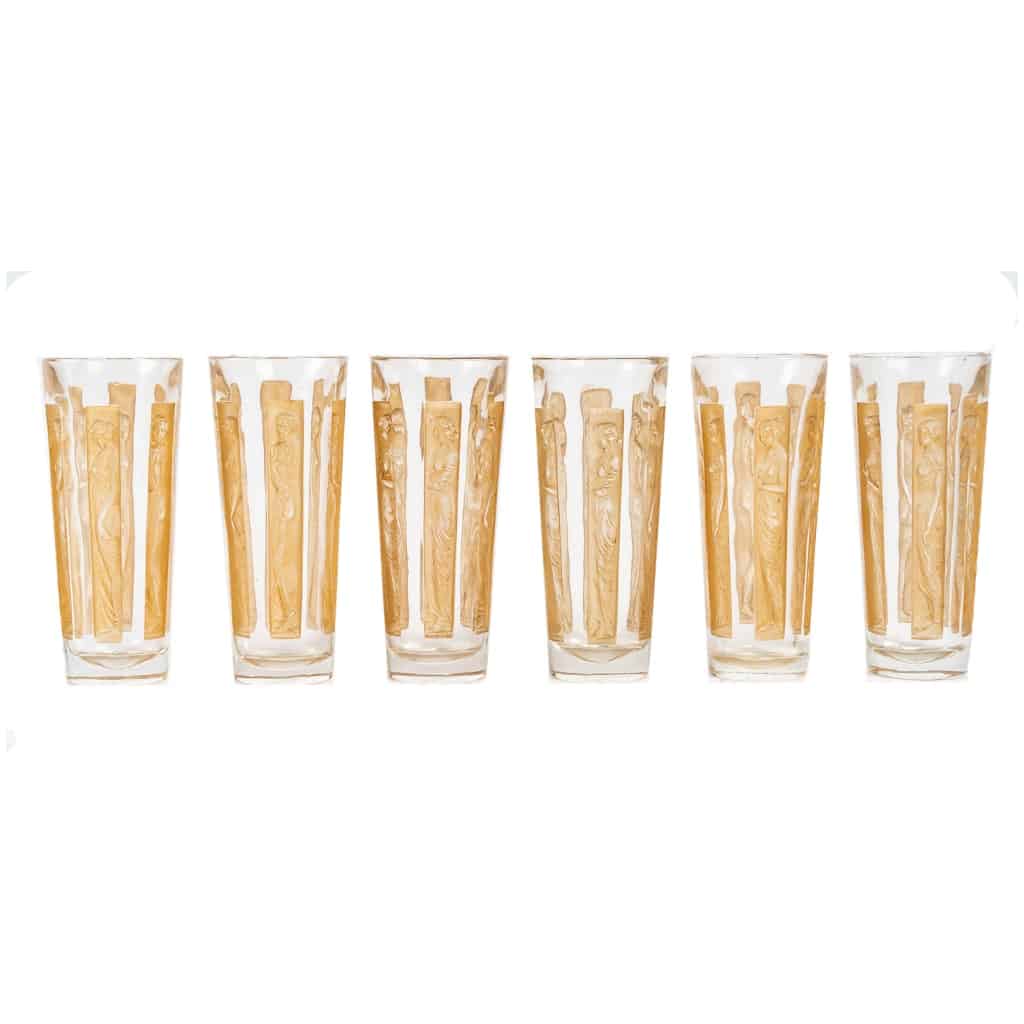 R. Lalique – Series of 6 glasses “Six figurines” 3
