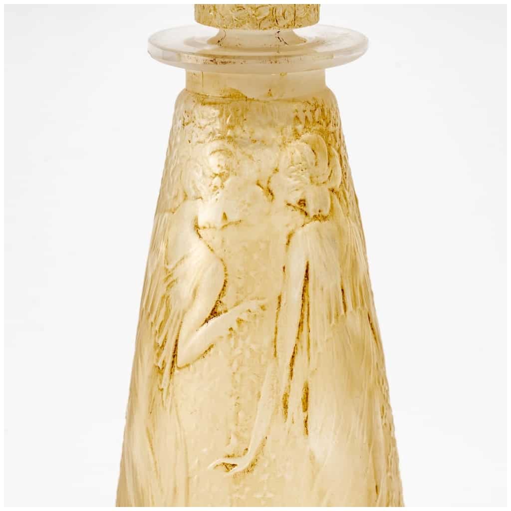 1914 René Lalique – Flacon Poésie Verre Blanc Patiné Jaune Pour d’Orsay 5