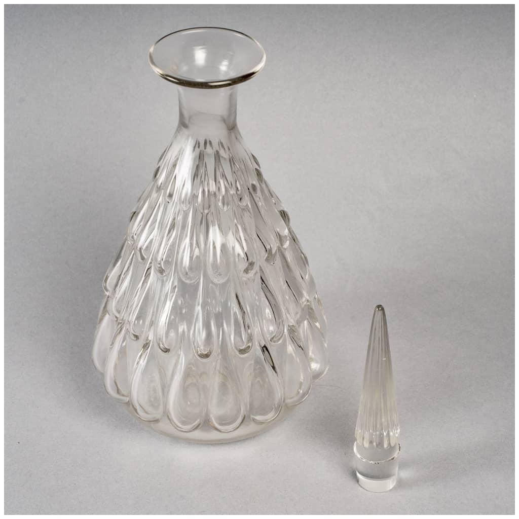 1922 René Lalique – Decanter Water Drops White Glass 5