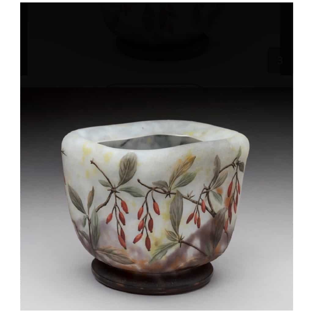 Daum: Vase with square section 1905 5
