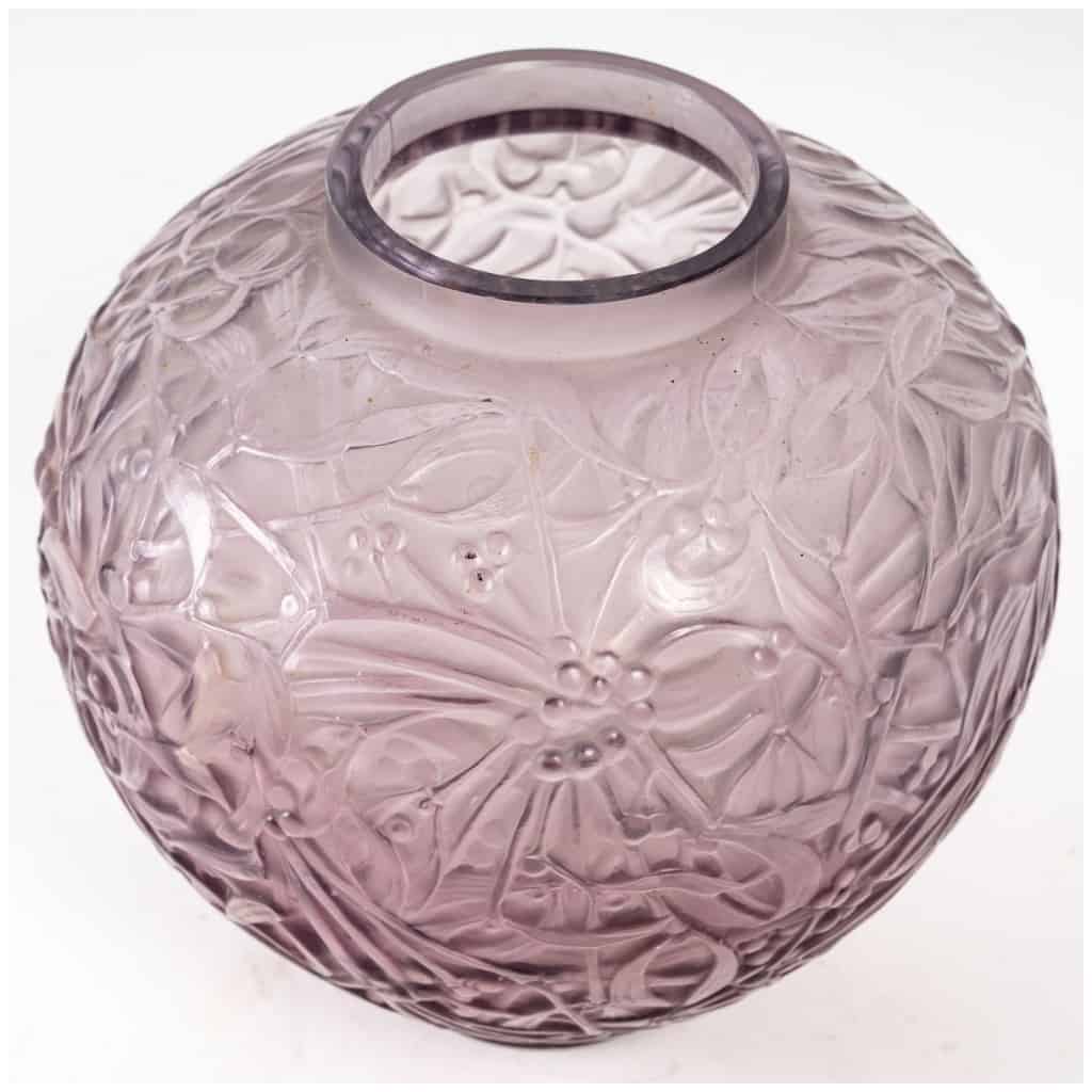 R.Lalique : Vase « Gui » Améthyste 6