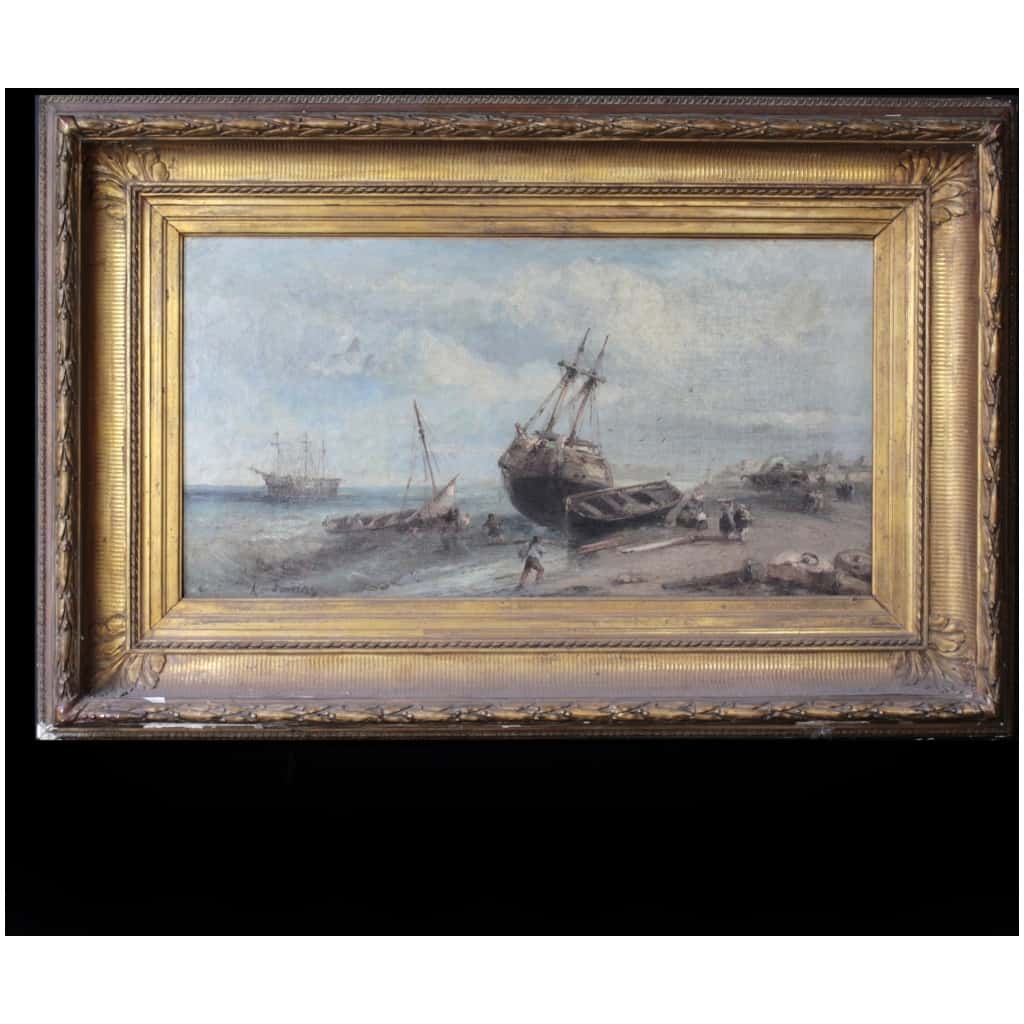 André Fonèche (1851-1942), oil on canvas, pair of navy, XIXe 7