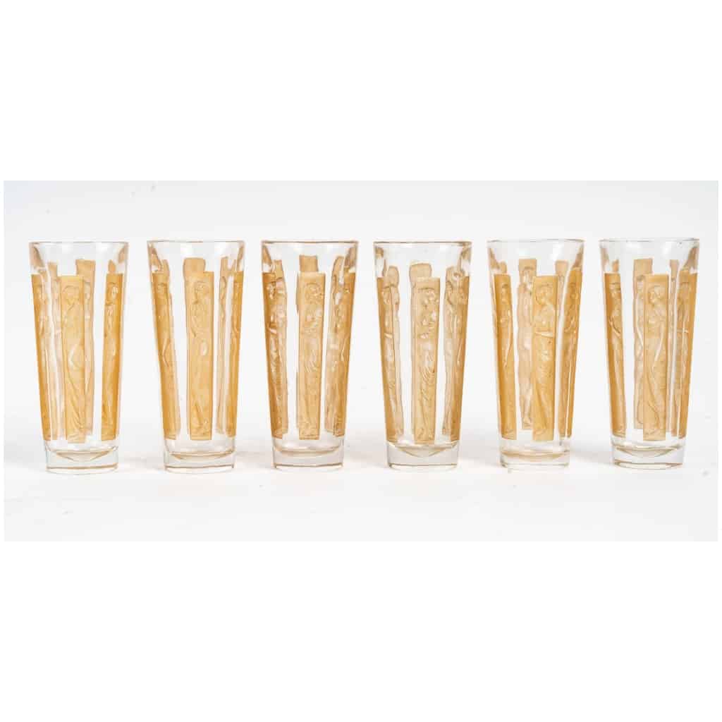 R. Lalique – Series of 6 glasses “Six figurines” 4