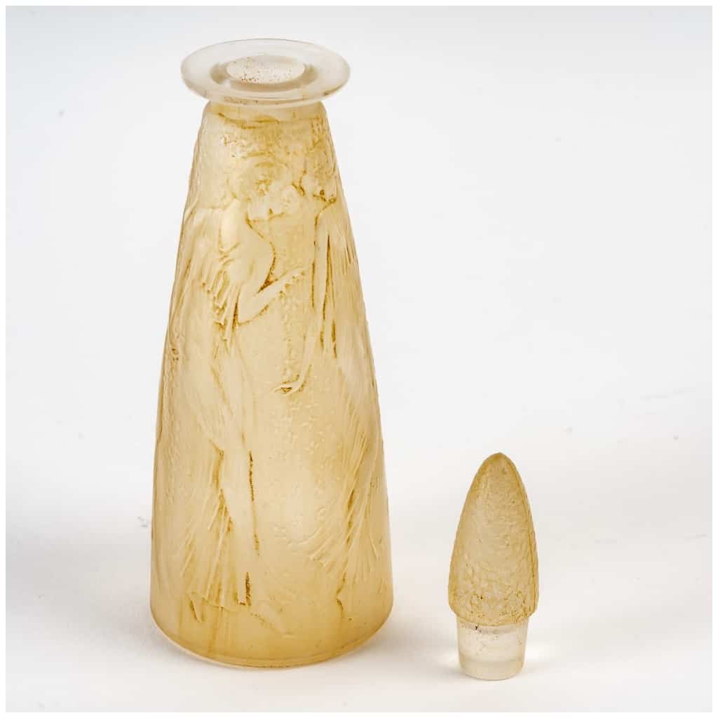 1914 René Lalique – Bottle Poetry Glass White Patinated Yellow Pour d'Orsay 6