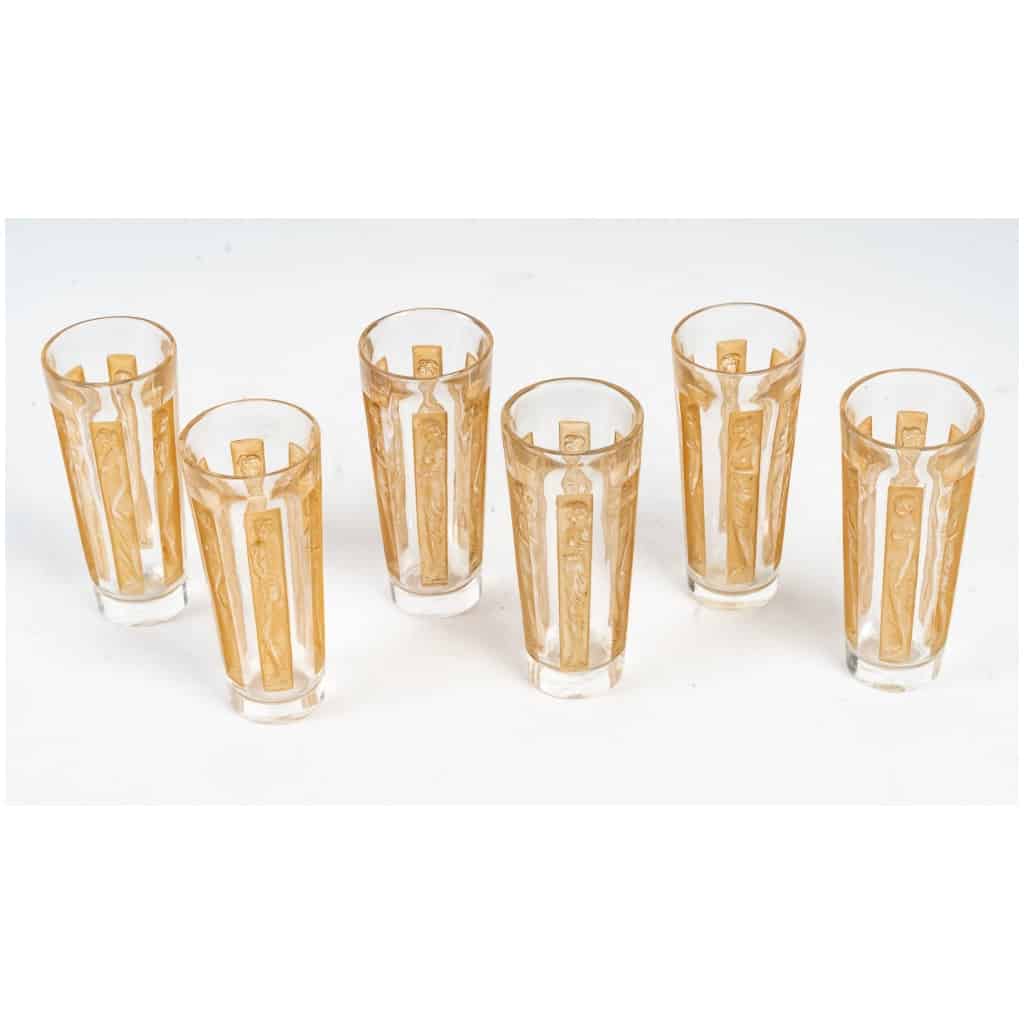 R. Lalique – Series of 6 glasses “Six figurines” 5