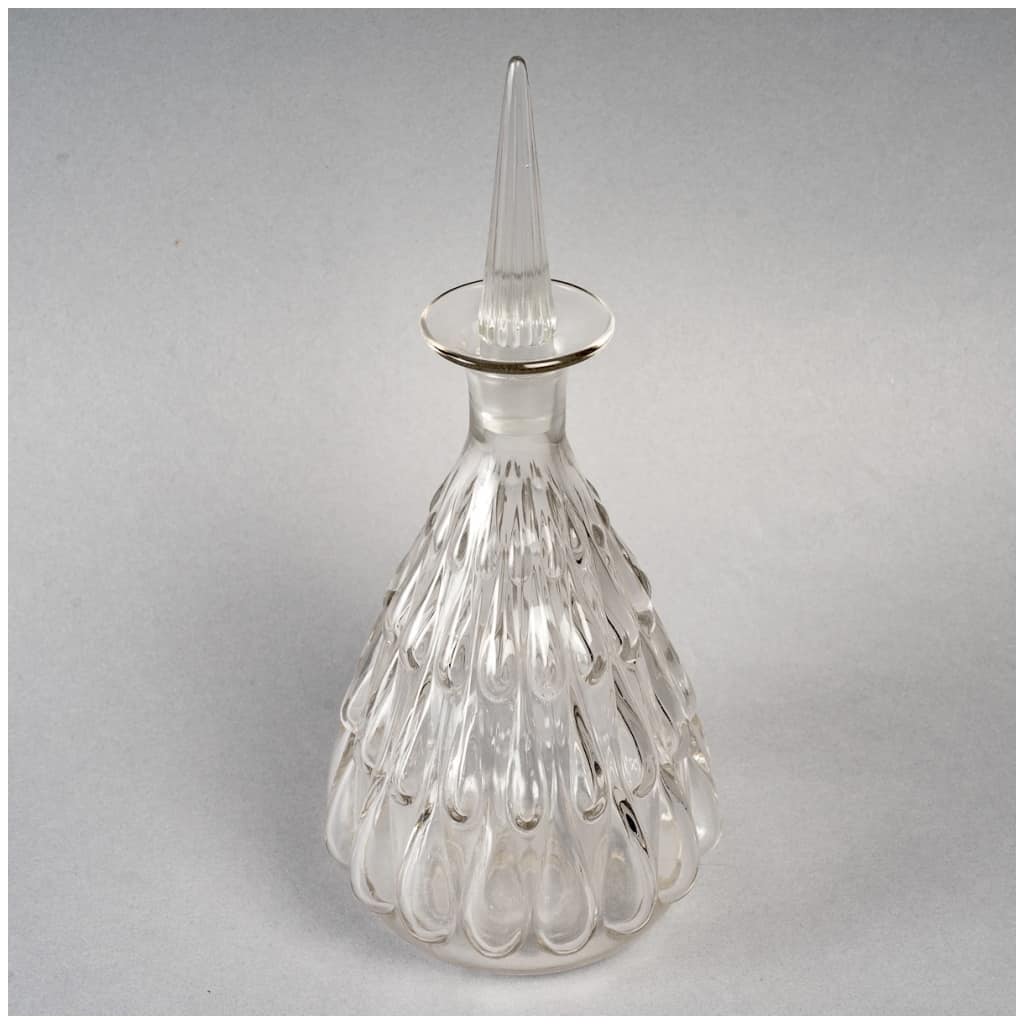 1922 René Lalique – Decanter Water Drops White Glass 4