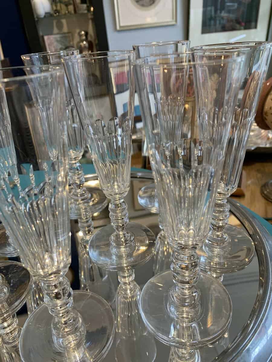 Flûtes à champagne Baccarat Piccadilly Les Puces de Paris SaintOuen