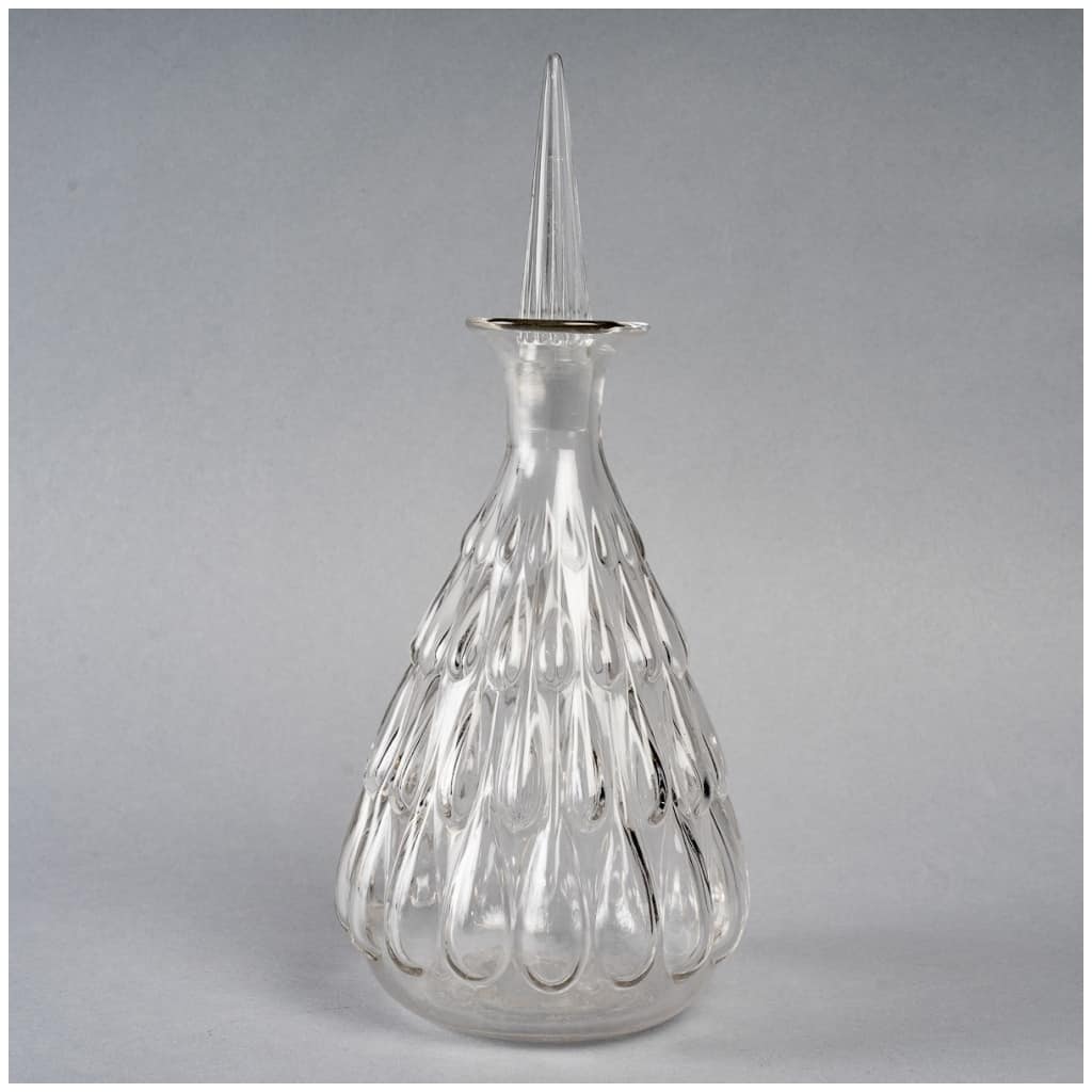 1922 René Lalique – Decanter Water Drops White Glass 3