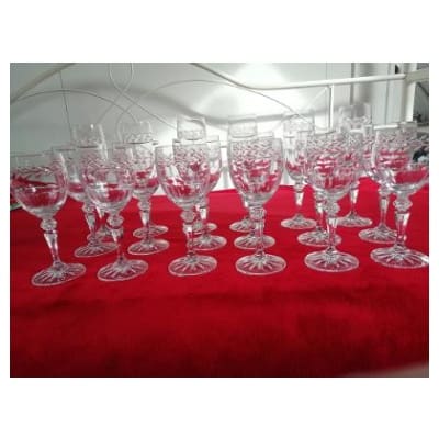 Lorraine crystal GLASSES service. Model Stone 3