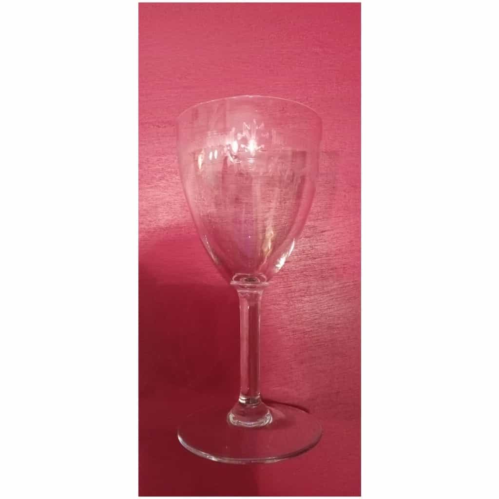 11 water glasses, 20 wine glasses from the Saint Louis crystal factory, Manon 4 model