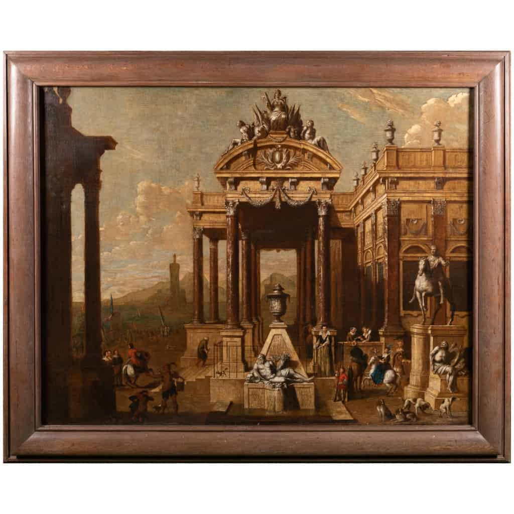 Attribué à Jacob Balthasar Peeters (1665-vers 1720), Fantaisie architecturale, fin XVIIe 3