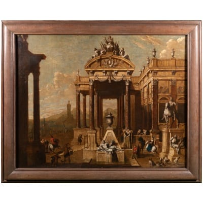 Attribué à Jacob Balthasar Peeters (1665-vers 1720), Fantaisie architecturale, fin XVIIe