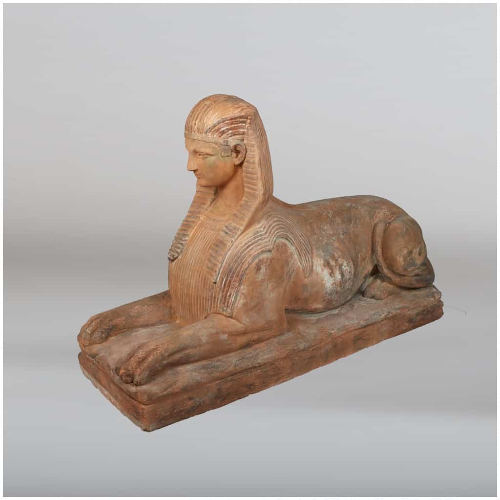terracotta sphinx, XIXe 3