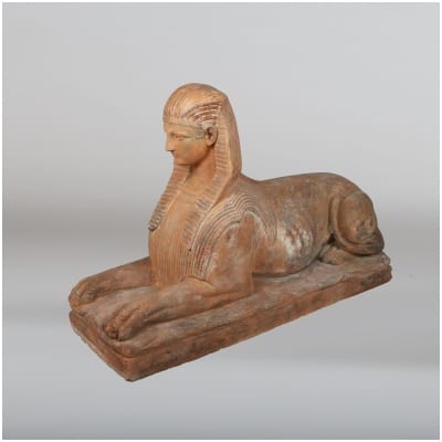 Sphinx en terre cuite, XIXe