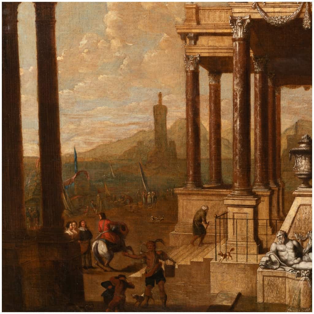 Attribué à Jacob Balthasar Peeters (1665-vers 1720), Fantaisie architecturale, fin XVIIe 12