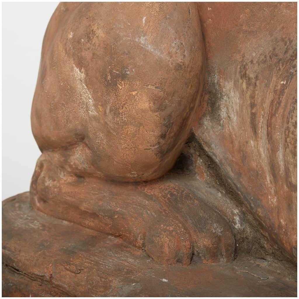Sphinx en terre cuite, XIXe 13