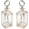 Lucien Falize : Paire de flacons a section carré en argent massif et cristal circa 1905 10
