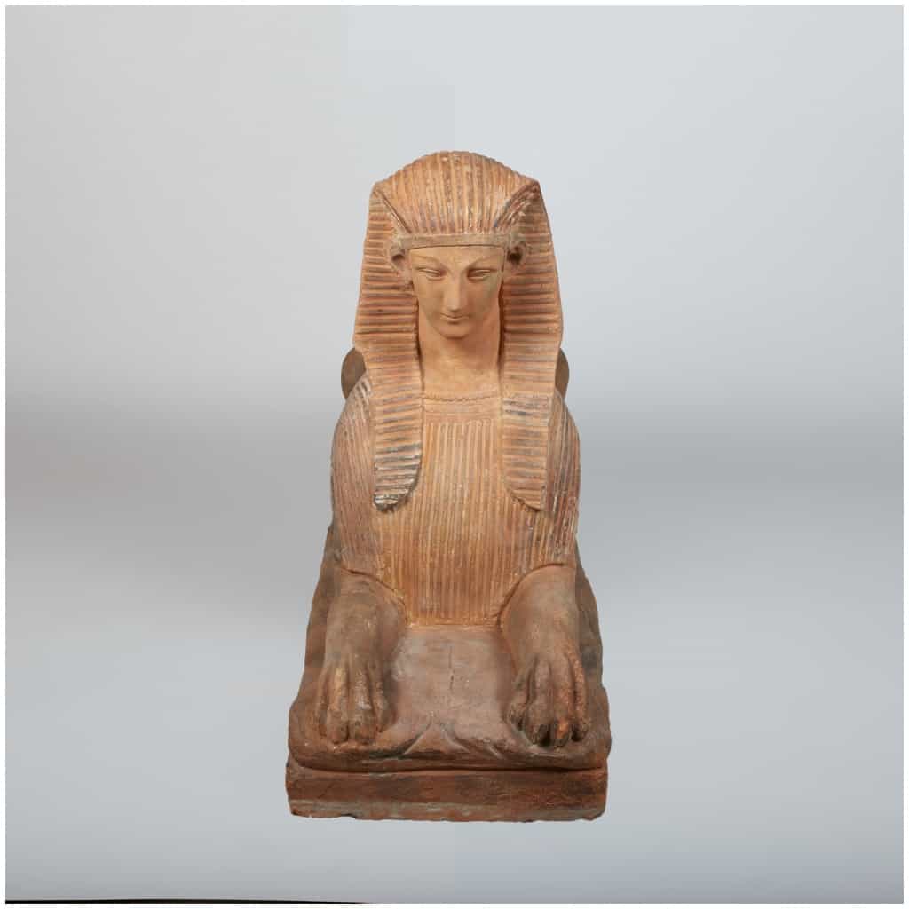 terracotta sphinx, XIXe 4