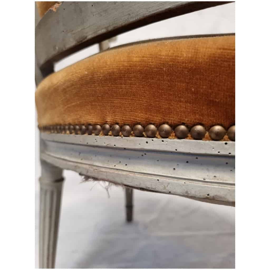 Paire de fauteuils Époque Louis XVI – Bois Laqué – 18ème 14