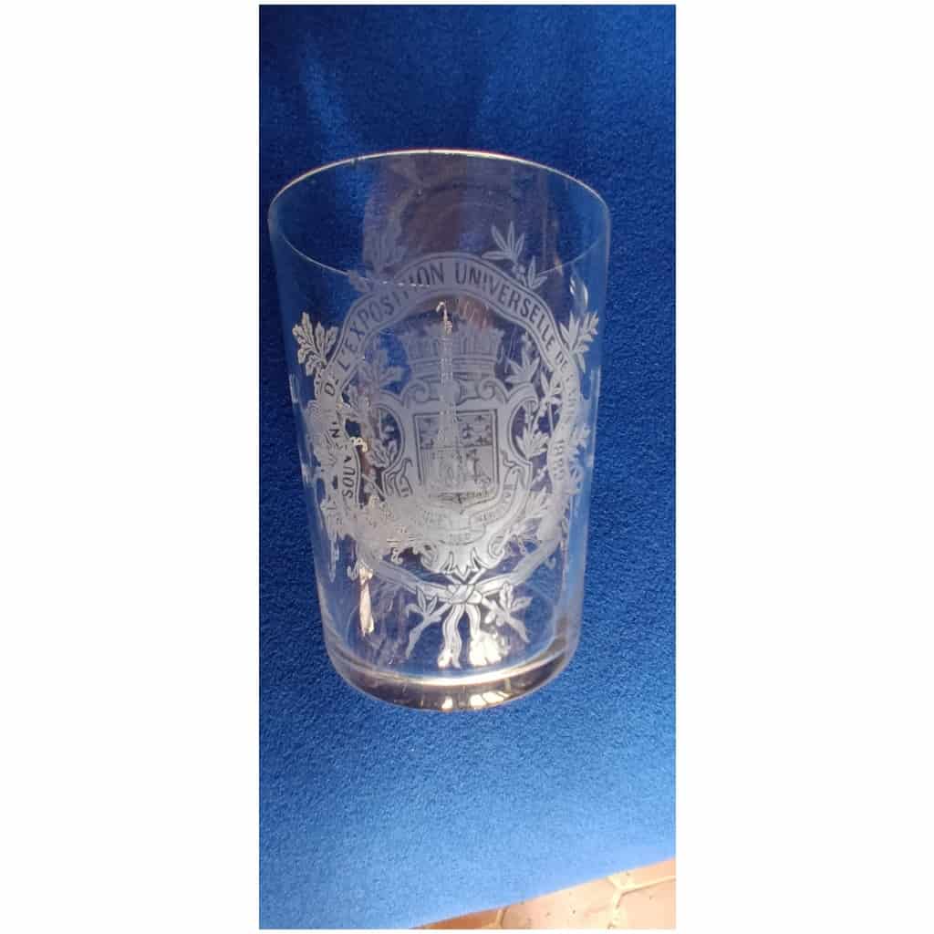 Verres Saint Louis exposition universelle 1889, inauguration de la Tour Eiffel. 6
