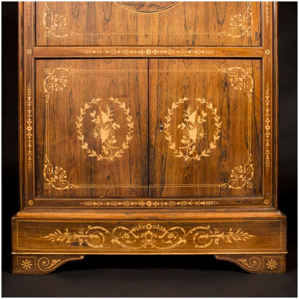 Charles X period bedroom in precious wood marquetry, XIXe 29