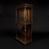Cupid cabinet in carved and gilded walnut, XIXand 11