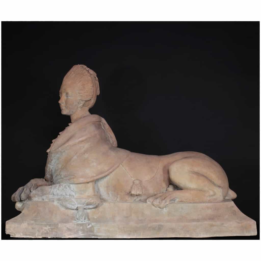terracotta sphinx, XIXe 5