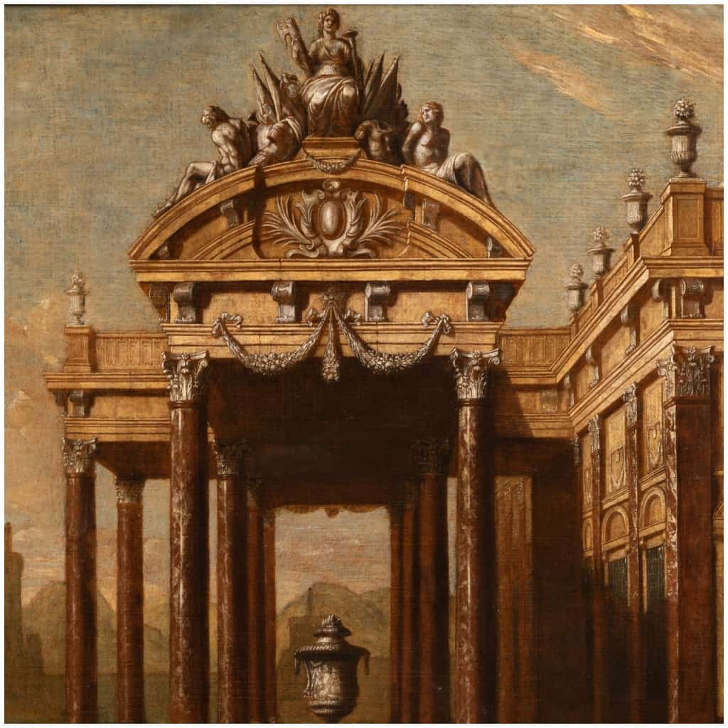 Attribué à Jacob Balthasar Peeters (1665-vers 1720), Fantaisie architecturale, fin XVIIe 5