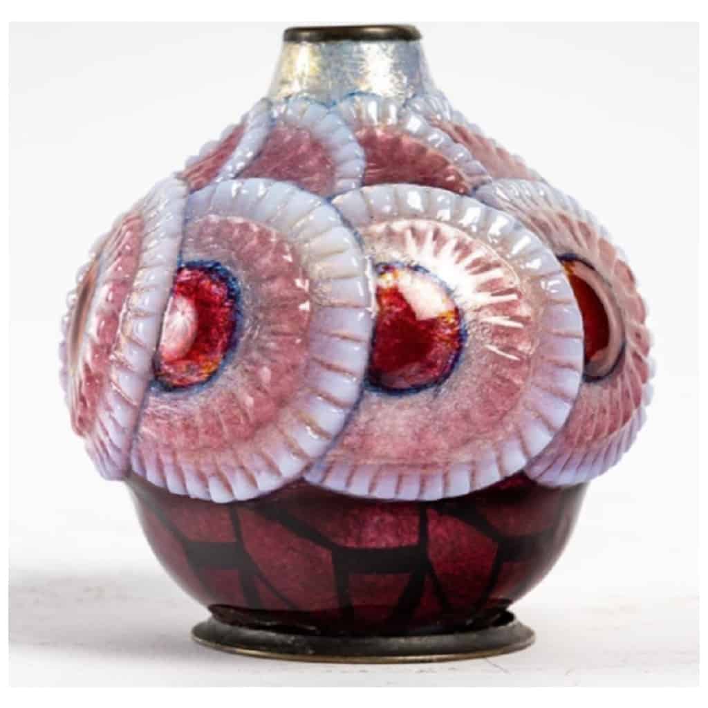 Camille Fauré: Enameled vase circa 1930 4