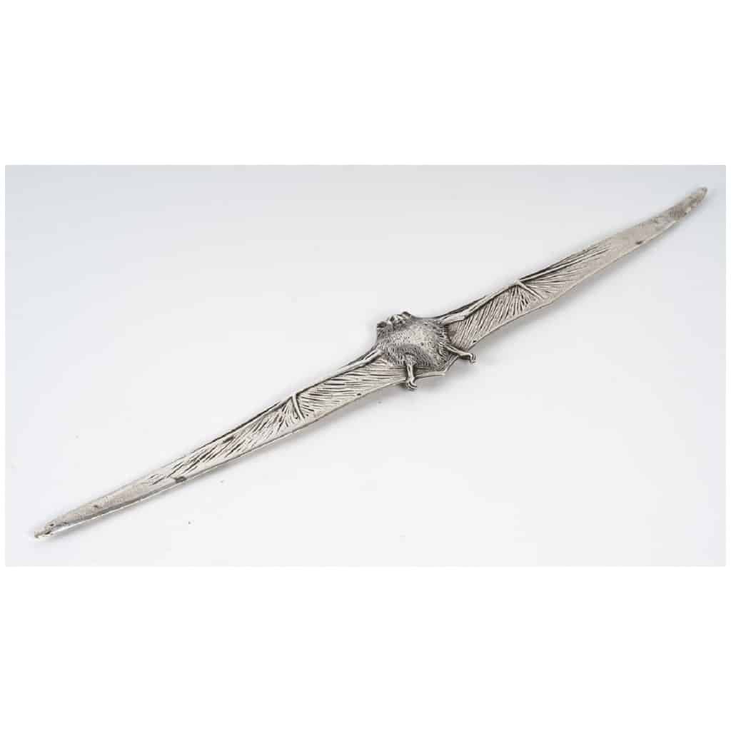 V.Sabatier: Solid silver bat letter opener 5