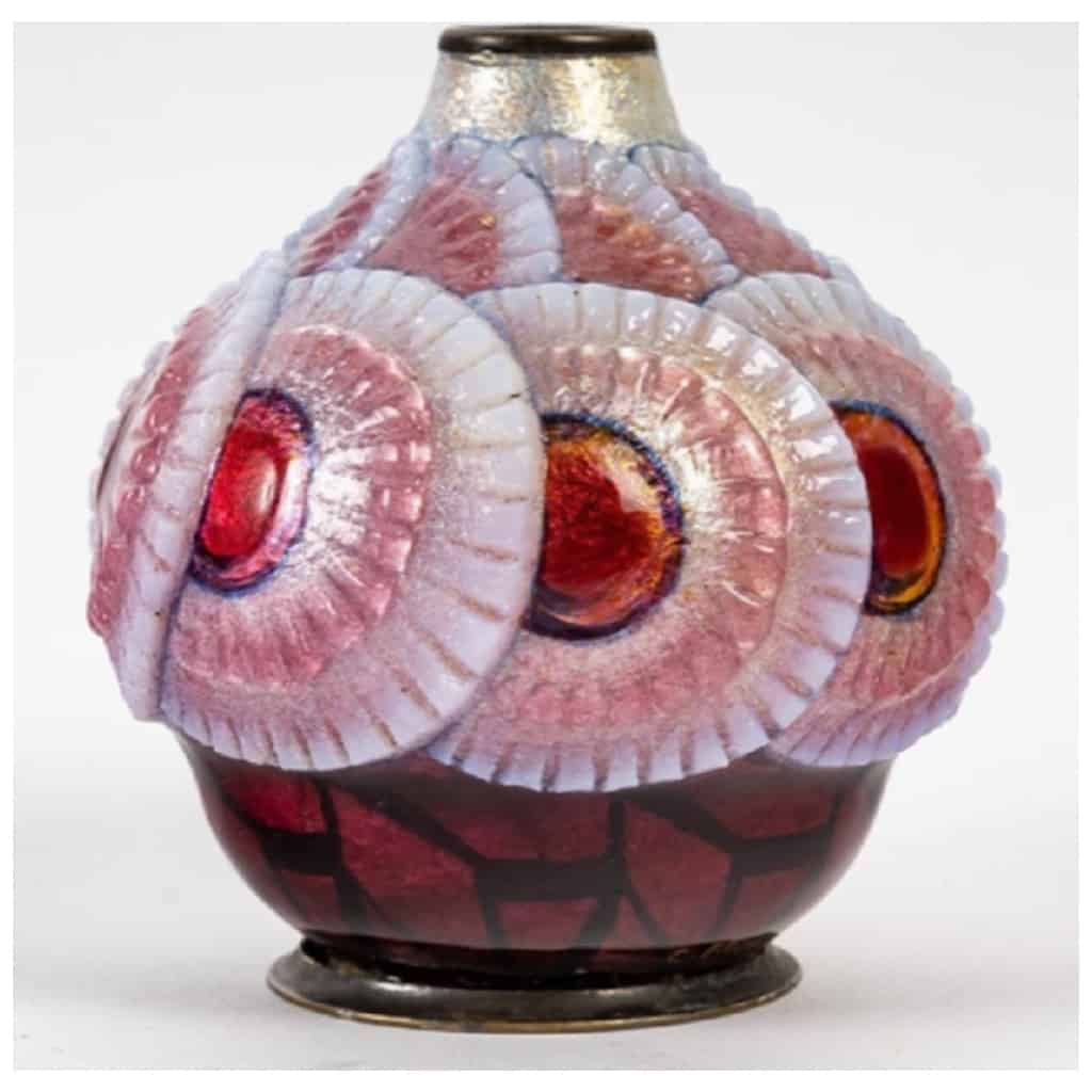 Camille Fauré: Enameled vase circa 1930 5