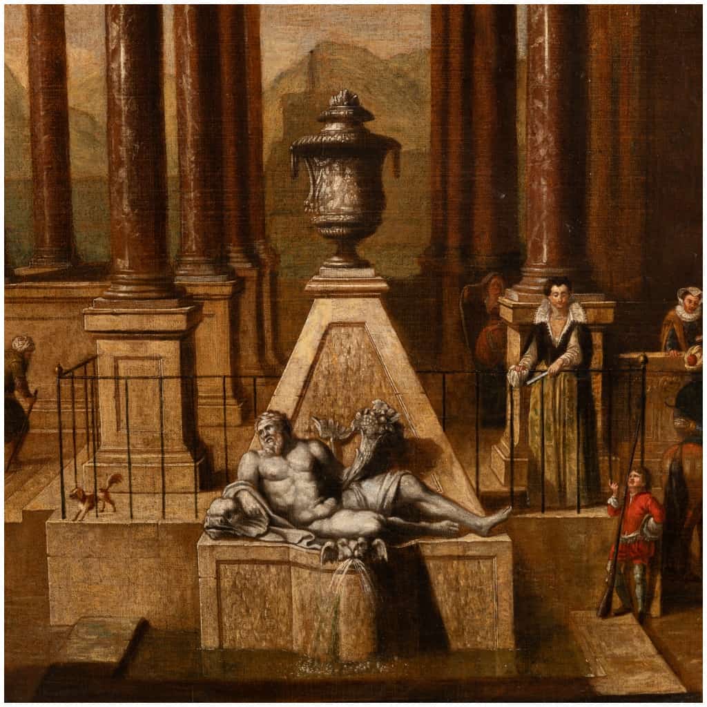 Attribué à Jacob Balthasar Peeters (1665-vers 1720), Fantaisie architecturale, fin XVIIe 7