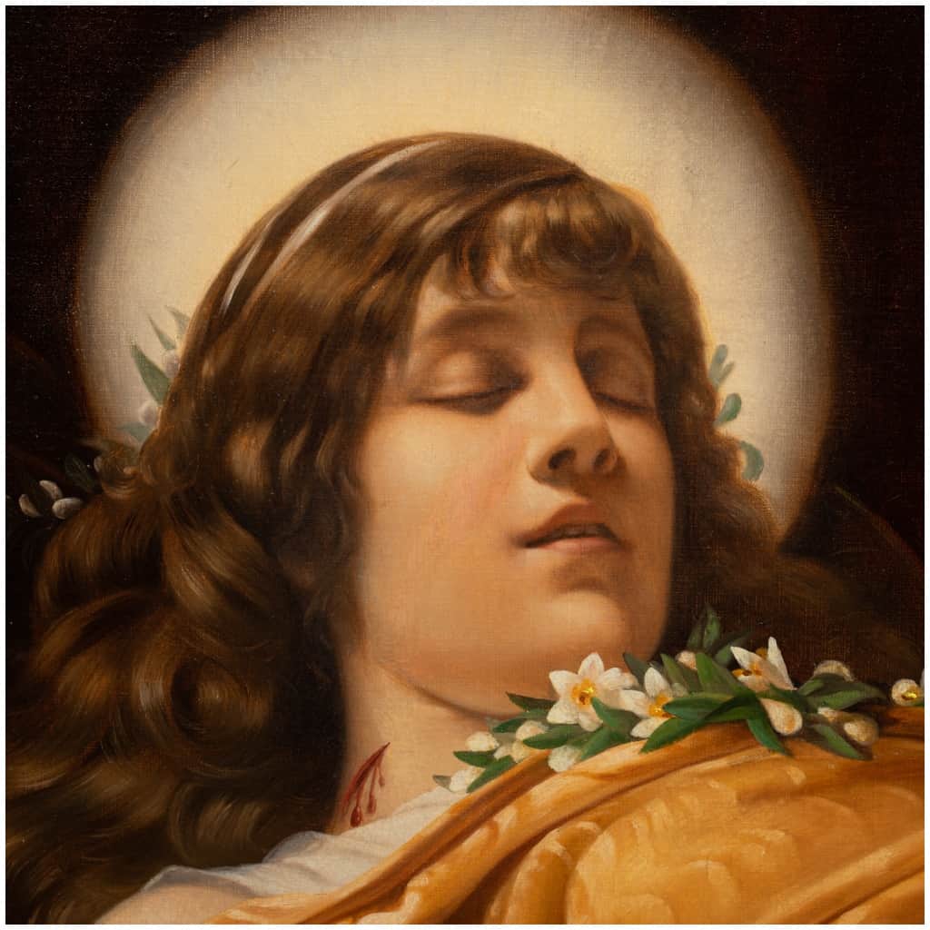 Théobald Chartran (1849-1907), The Death of Sainte-Cécile, oil on canvas, XIXand 8