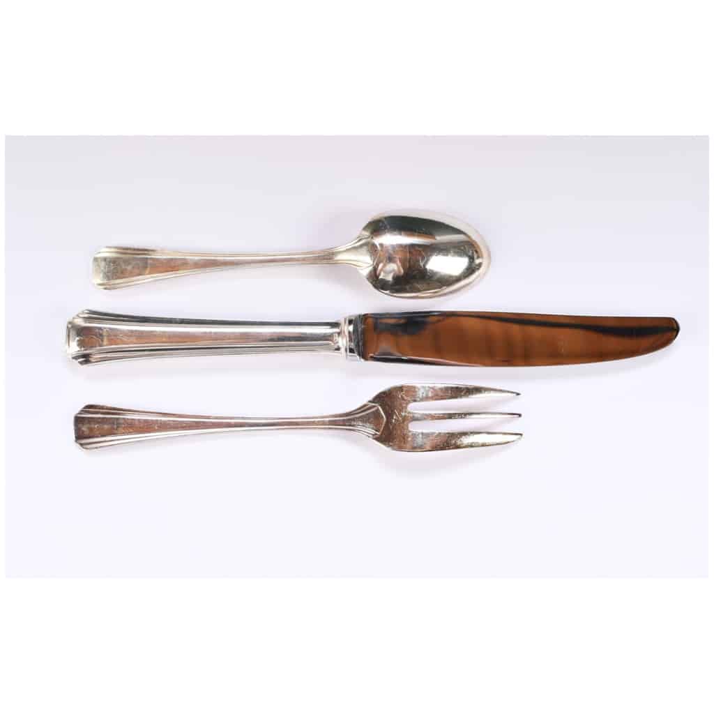 Christofle: BOREAL model – 160-piece silver-plated cutlery set 7