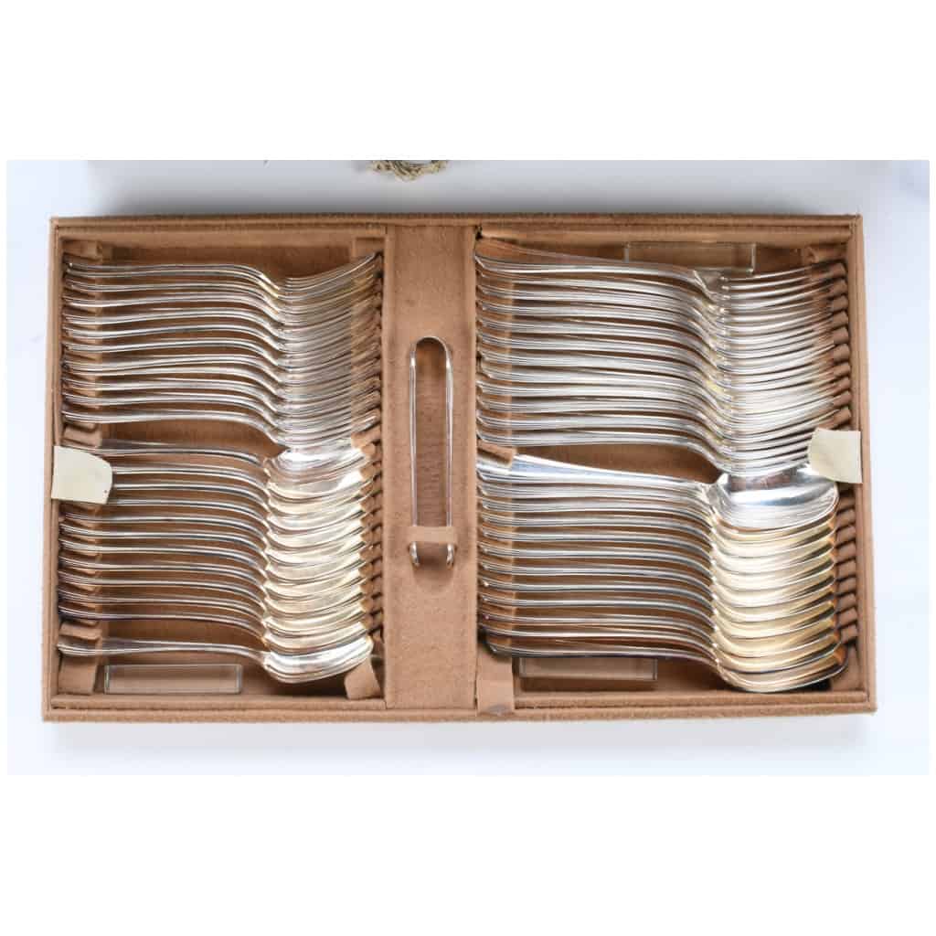 Christofle: BOREAL model – 160-piece silver-plated cutlery set 8