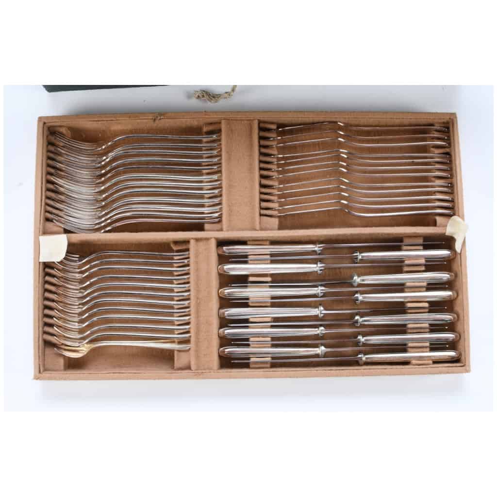 Christofle: BOREAL model – 160-piece silver-plated cutlery set 9