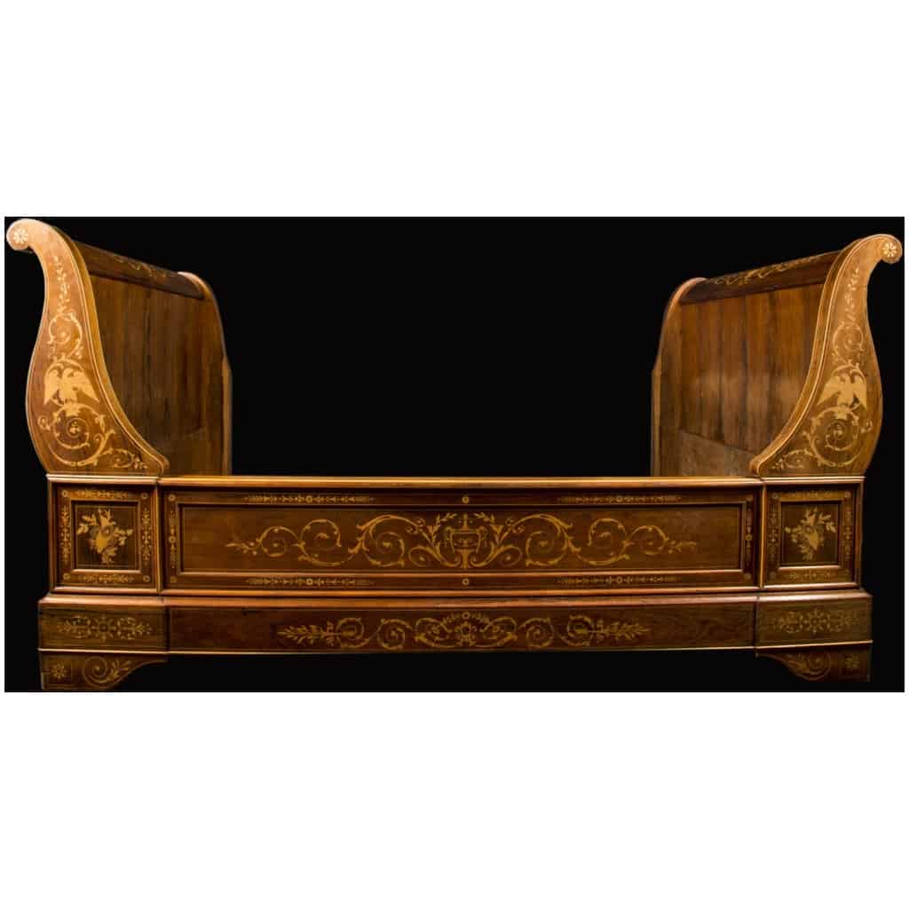 Charles X period bedroom in precious wood marquetry, XIXe 9
